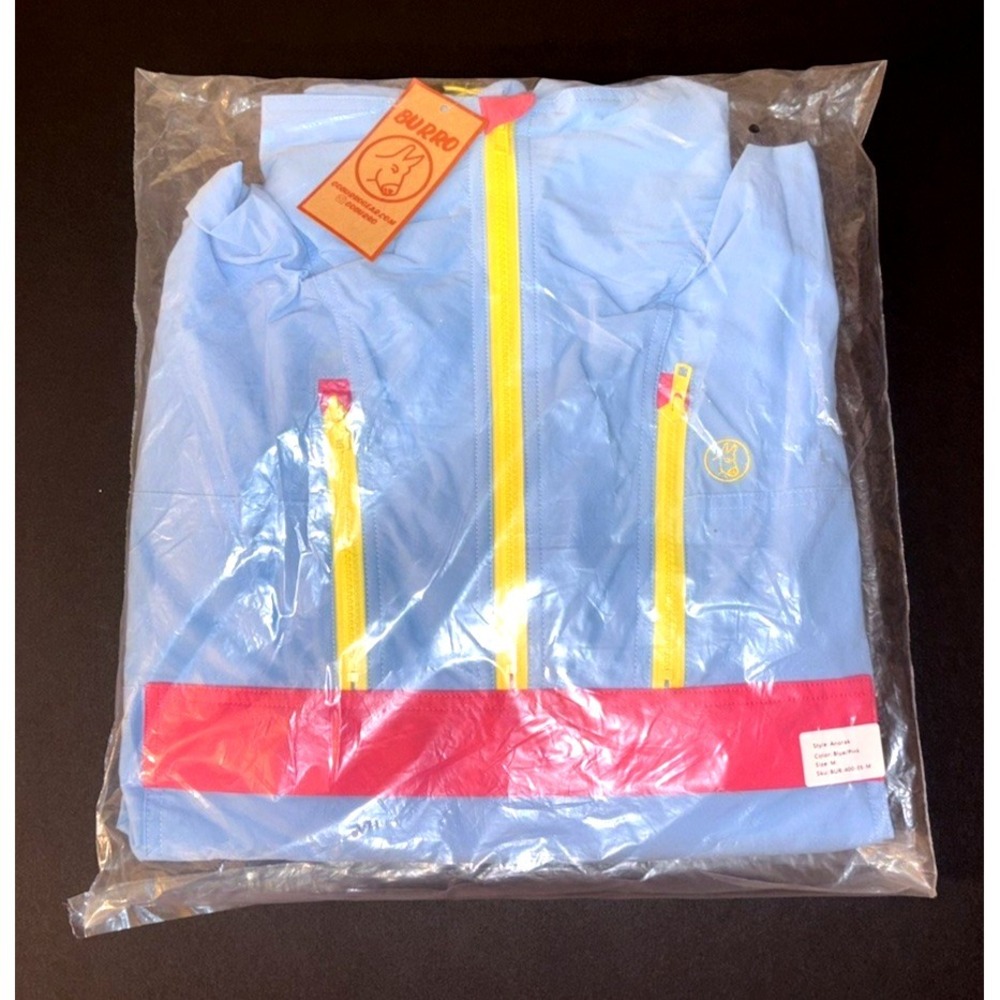Burro Anorak Jacket for Men and Women, size M Turquoise, NWT